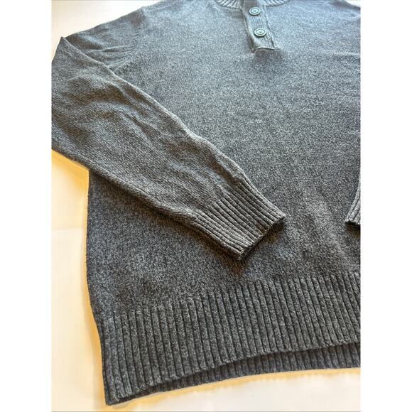 Urban Pipeline Men's XL Heather Grey Mock Neck Sweater Button/zipper - Picture 2 of 8